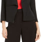 Anne Klein Women's Asymmetrical Zippered Jacket Black Size 4