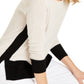 Charter Club Women's Colorblocked Cashmere Sweater Brown Size X-Small