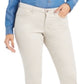 Style & Co Women's Curvy Fit Skinny Fashion Jeans Brown Size 10