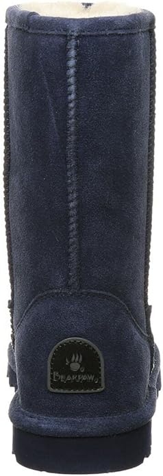 BEARPAW Women's Elle Short Wide Cadet Boot Classic Black Suede Size 7