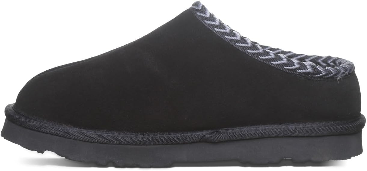 BEARPAW महिलाओं का टाबिथा स्लिपर महिलाओं का स्लिपर काला साबर