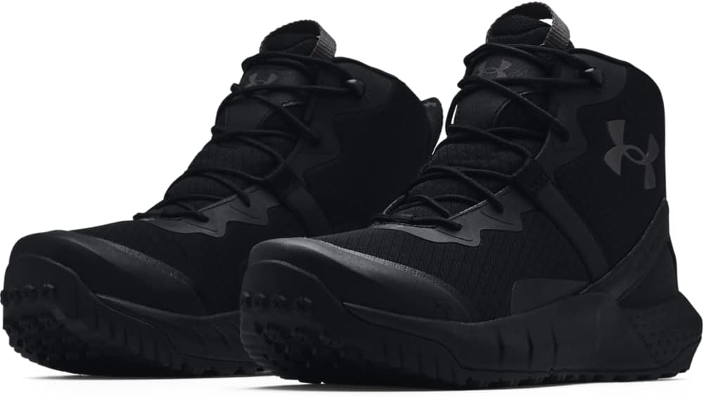 Under Armour Men's Micro G Valsetz Mid Military and Tactical Boot, Black