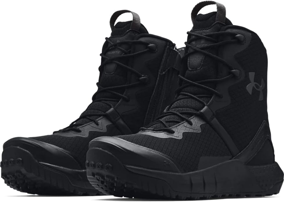 Under Armour Men's Micro G Valsetz Zip Military and Tactical Boot, Black
