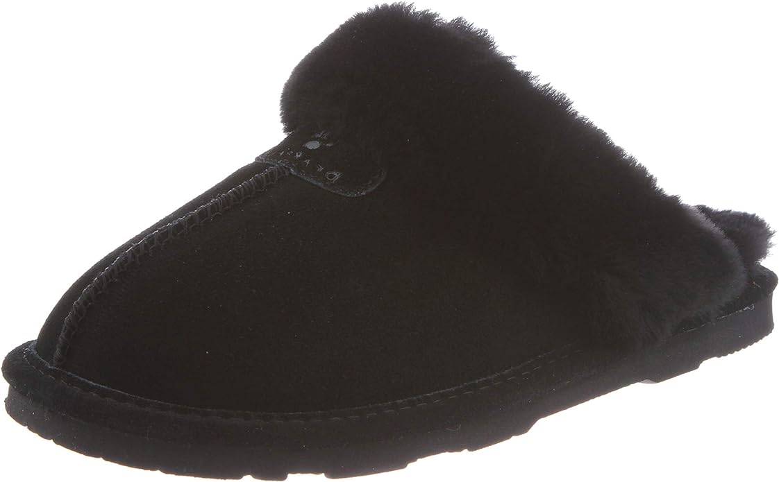 BEARPAW महिलाओं के लोकी ब्लैक वीमेन स्लीपर आरामदायक और हल्के, साइज़ 8