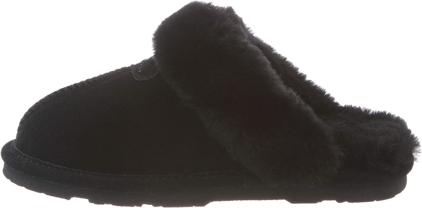 BEARPAW महिलाओं के लोकी ब्लैक वीमेन स्लीपर आरामदायक और हल्के, साइज़ 8