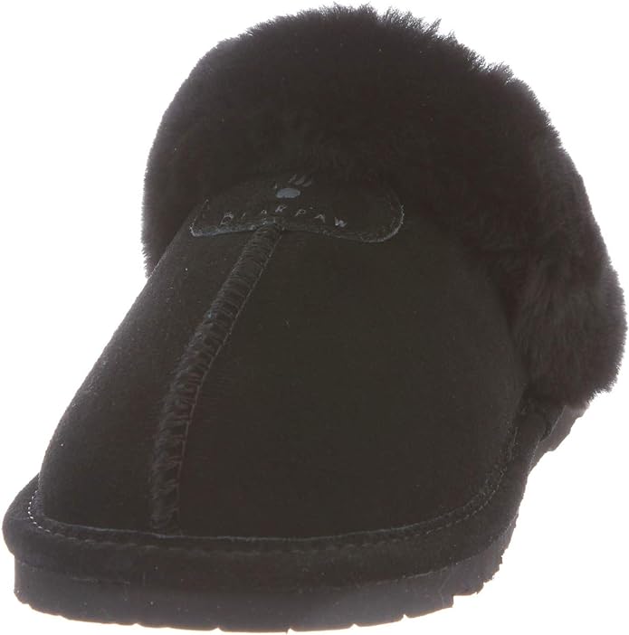 BEARPAW महिलाओं के लोकी ब्लैक वीमेन स्लीपर आरामदायक और हल्के, साइज़ 8