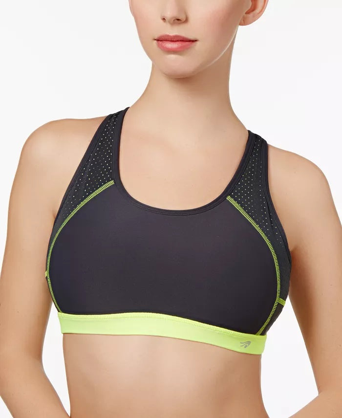 Ideology Women's Strappy Back Medium Impact Sports Bra Gray Size Small