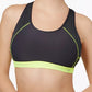 Ideology Women's Strappy Back Medium Impact Sports Bra Gray Size Small
