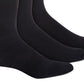Perry Ellis Men's 3 Pk Microfiber Socks Black Size Regular