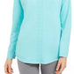 Karen Scott Women's Cotton Cable-Knit Sweater Blue Size S