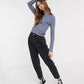 Cotton on Women's the Turn Back Long Sleeve Top Gray Size L