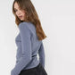 Cotton on Women's the Turn Back Long Sleeve Top Gray Size L