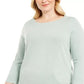 Karen Scott Women's Plus Size Ballet Neckline Sweater Lt/Pasblue Size 1X