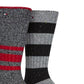 Tommy Hilfiger Men's 2 Pk Striped Boot Socks Gray Size 7-12