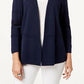 Charter Club Women's Petite Textured Cardigan Sweater Blue Size L