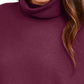 Alfani Women's Petite Turtleneck Poncho Sweater Red Size Medium
