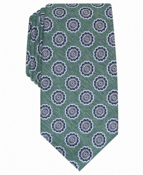 Tasso Elba Men's Medallion Classic Neck Tie Green One Size