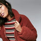 Kit & Sky Women's Sherpa Puffer Jacket Darkorange Size Medium