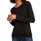 INC International Concepts Women's Twisted Top Black Size Large