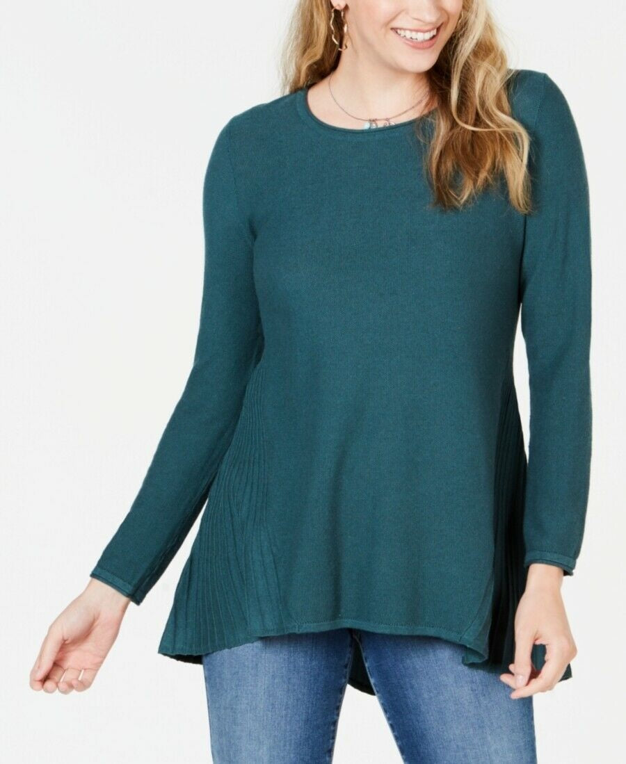 Style & Co Women's  High-Low Tunic Sweater Green Size XX-Large