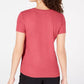 Pink Rose Juniors' Thermal Henley Top Red Size Small