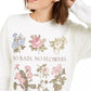 True Vintage Women's Flower Graphic Sweatshirt White Size Small