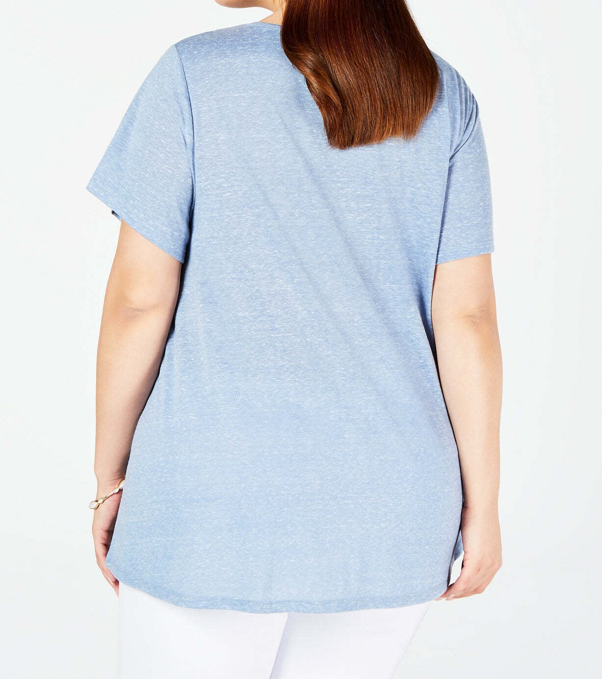 Style & CoWomen's Graphic T-Shirt Blue Size -1X