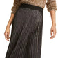 Lucy Paris Women's Pleated Velvet Skirt Black Size Medium