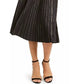 Lucy Paris Women's Pleated Velvet Skirt Black Size Medium