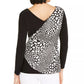 Alfani Women's Faux-Wrap Top Black Size Medium