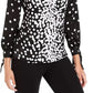 Alfani Women's Ruched Tie-Sleeve Top Black Size XX-Large