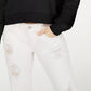 Crave Fame Juniors' Waffle-Knit Quarter-Zip Top Black X-Large