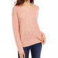 Ultra Flirt Juniors' Lace-Up Back Sweater Orange  X-Large