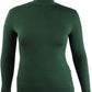 Style & Co Women's Petite Mock-Neck Top Green  Size PS