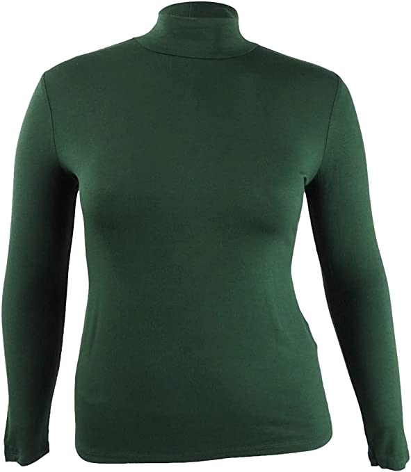 Style & Co Women's Petite Mock-Neck Top Green  Size PS