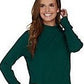 Style & Co Women's Petite Mock-Neck Top Green  Size PS