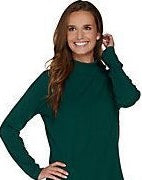 Style & Co Women's Petite Mock-Neck Top Green  Size PS