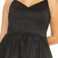 B Darlin Women's Plus Taffeta Hi Low Formal Dress Black Size 16