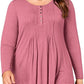 Style & Co Women's Petite Pintuck Top Rose Size PM