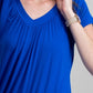 JM Collection Women's Blouson T-Shirt Blue  Size X-Small