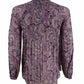 Lauren By Ralph Lauren Women's Petite Printed Tie Neck Blouse Purple Size Petite X-Small