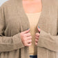 Karen Scott Women's Open-Front Long-Sleeve Cardigan Chesnut Size Medium