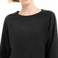 Karen Scott Women's Sport Fleece Sweatshirt Black Size Small