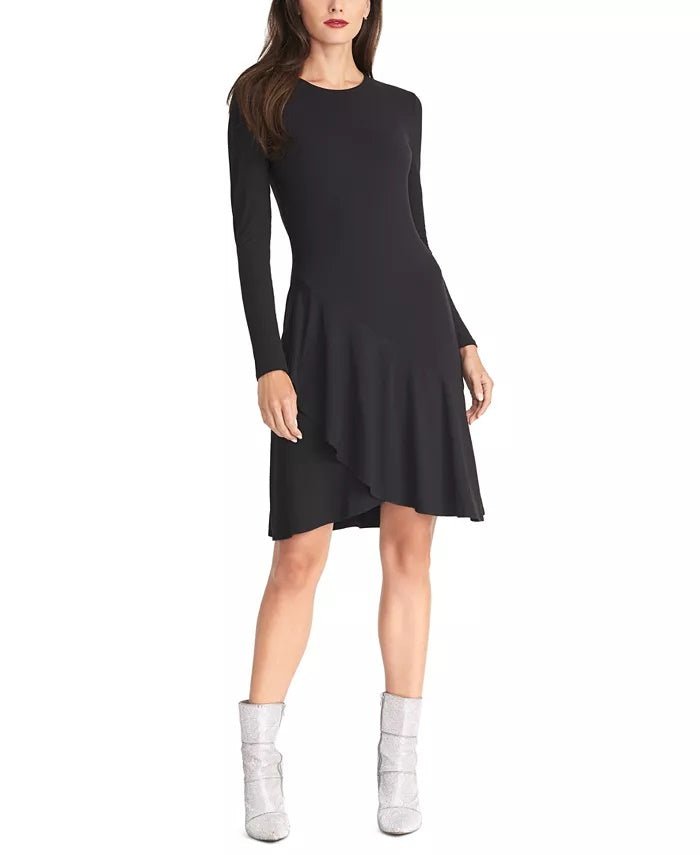 Rachel Roy Women's Hortense Ruffled Dress Black Size X-Large