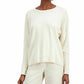 Alfani Women's Sweater Pullover Center Seam White Size Medium