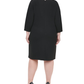 Tommy Hilfiger Women's Knee Length Sheath Dress Black Size 16W