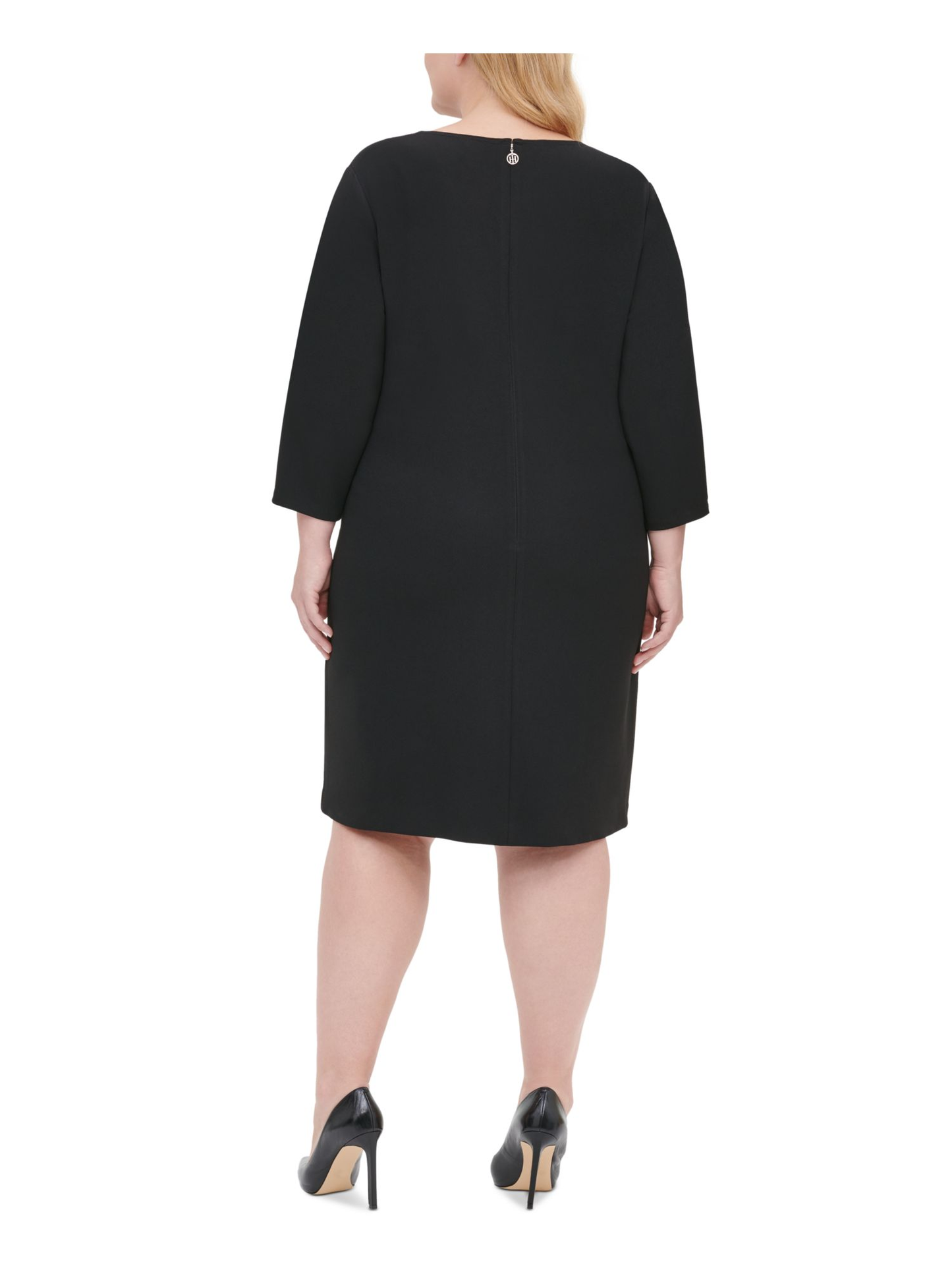 Tommy Hilfiger Women's Knee Length Sheath Dress Black Size 16W