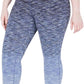 Ideology Women's Space-Dyed Ombre Ankle Leggings Blue Size Medium