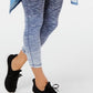 Ideology Women's Space-Dyed Ombre Ankle Leggings Blue Size Medium