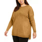 Style & Co Women's Plus Size Smalleam-Front Tunic Sweater Spice Cumin Size 3X